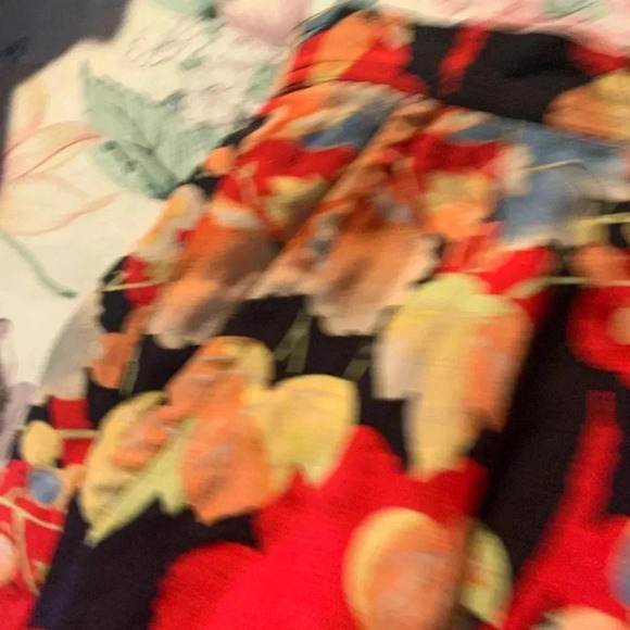 🌟HP NWT Loft Women’s Flower Pattern Skirt Size Medium Petite Buttons and Pockets - Picture 6 of 12